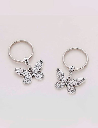 2 pcs Butterfly Charm Keychain best friend gift
