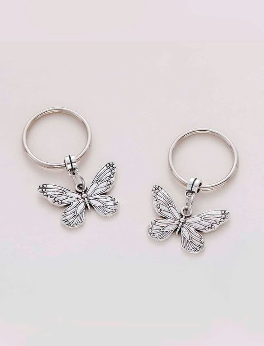 2 pcs Butterfly Charm Keychain best friend gift