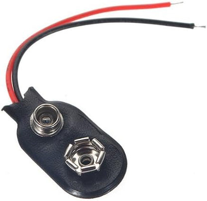 9V Battery Clip Connector Holder with Wire – Snap Button Battery Terminal Connector 1 Pc High Quality A One Product