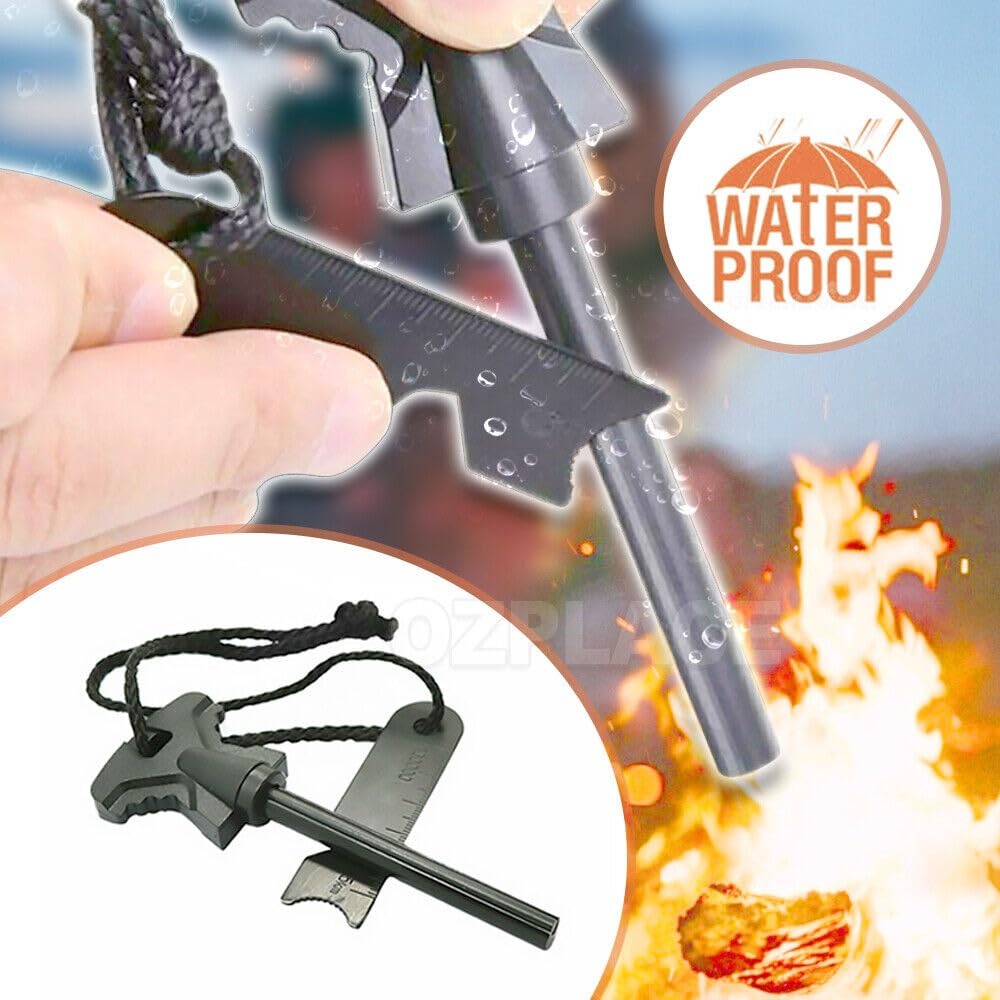 Outdoor Camping Survival Magnesium Flint Scraper Stone Fire Starter Kit Magnesium Fire Starter