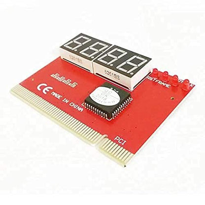 🖥️ PC Analyzer Diagnostic POST Card – Motherboard Tester 4-Digit Display • 4 LED Indicators • PCI Interface