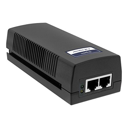 Gigabit 52V 30W PoE+ Injector IEEE 802.3at – Single Port Power over Ethernet Adapter for IP Cameras, Access Points & VoIP