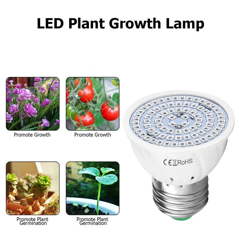 60LED E27 220V Grow Light Bulbs Full Spectrum Tent Plants Hydroponic Lighting Lamps Garden Plant Lights Full Spectrum grow light Premium Qulity Long Life A One
