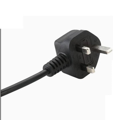 1.5Ft  3-Pin Desktop Power CableBlack & White – Power Cord for PC, Monitor, Printer, UPS & Electronic Devices