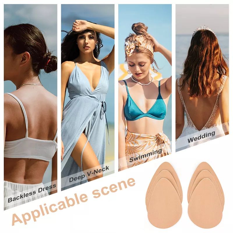 1 Pairs Waterproof Cotton Fabric Water-drop Instant Lift Tape Water Top Pear Shape Tape For All Cups