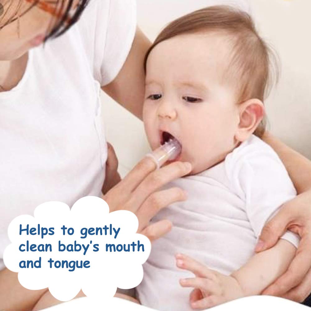 1Pcs Baby Kids Finger Toothbrush with case Silicone Soft Safe Gum Brush Children Teeth Clear Massage Deciduous Baby Training Tooth Brush