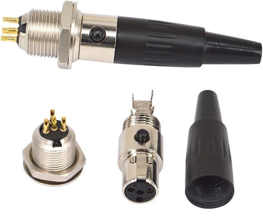 Mini XLR TA4F 4Pin Female Audio Connector Microphone Cable Socket Adapter Mini XLR Jack - image 2