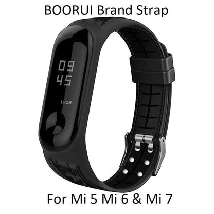 BOORUI Mi band 4 5 6 Strap correa mi band 3 breathable strap for xiaomi mi band 5 Multicolorful sport strap for miband 3456