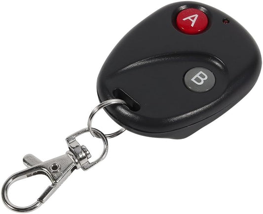 433MHz Remote Control, Remote Control Key Garage Gate Door Transmitter Wireless 433MHz Plastic Black 2 Keys, Remote Control Transmitters