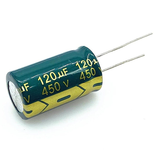 2pcs 120UF High Frequency Low Impedance 450v 120uf Aluminum Electrolytic Capacitor Size 18 * 30mm