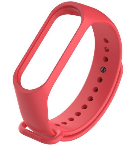 Mi Band 3 / 4 - Rose Red  A One World Premium Quality Color Full Fashion Strap Soft Silicone ( Host Not Included)