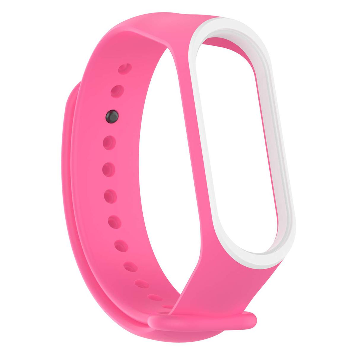 Replacement Silicone Wristband For Xiaomi MI Band 4/3 M4 Smart Bracelet Wristband Accessories Pink/White