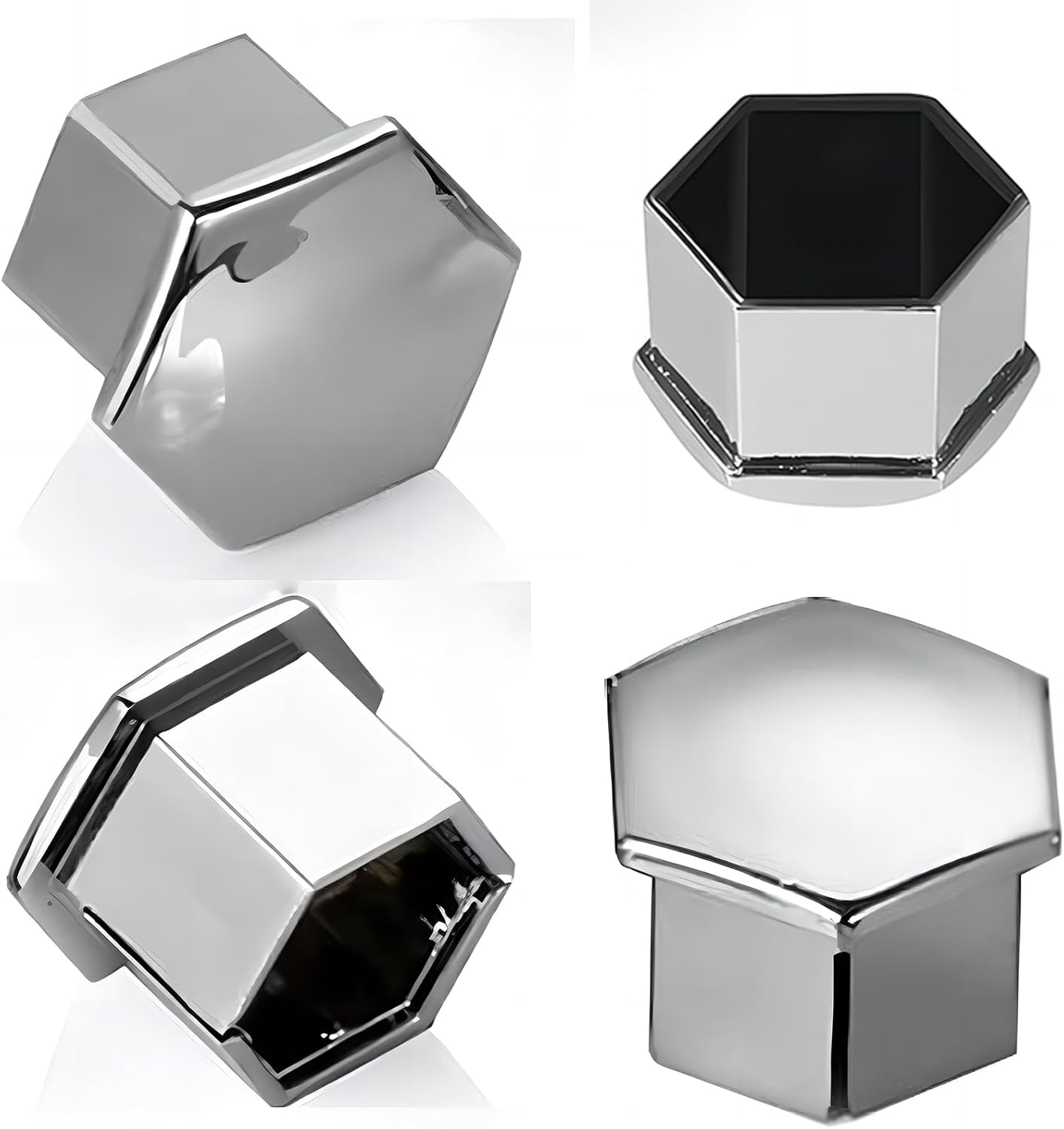 Caps for wheel bolts 17 mm  16pcswith a lock (nickel plated)