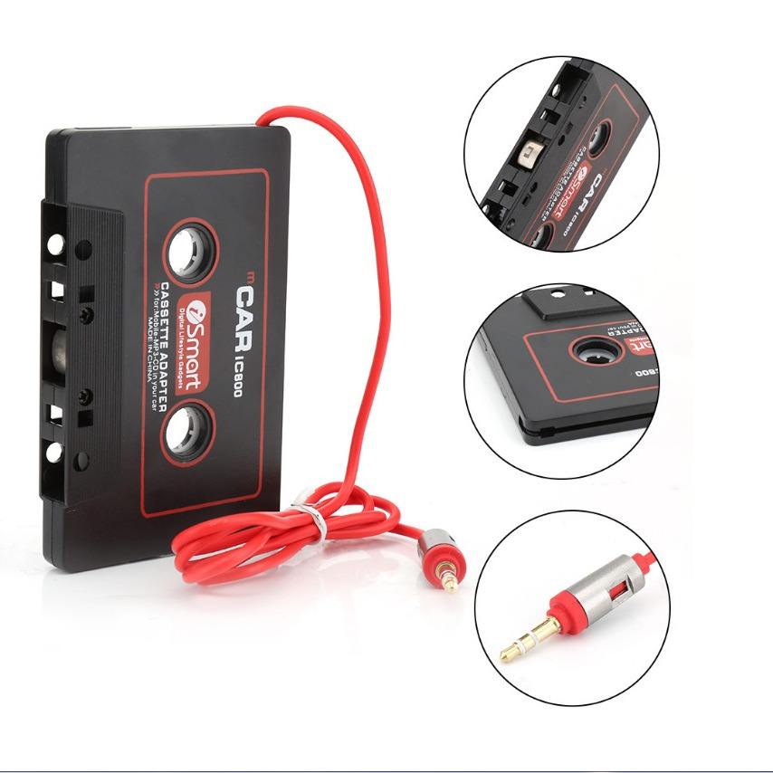 Car Audio Cassette to Aux Adapter, 3.5mm Auxiliary Cable Cassette Receiver, Stereo Audio Tape Converter, Cassette Tape to Auxiliary Adapter, Suitable for Classic Cars And Radios