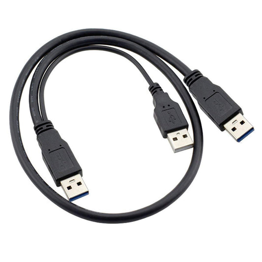 USB 3.0 Cable,USB 3.0 Type A Male to Male Extension Data Cable with Power Cable for External Hard Disk