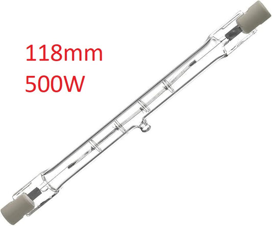Glass Tube Halogen Light Bulb 220-240V 500W 118mm R7s Halogen Blub Household Decor Lighting Bulb,500W