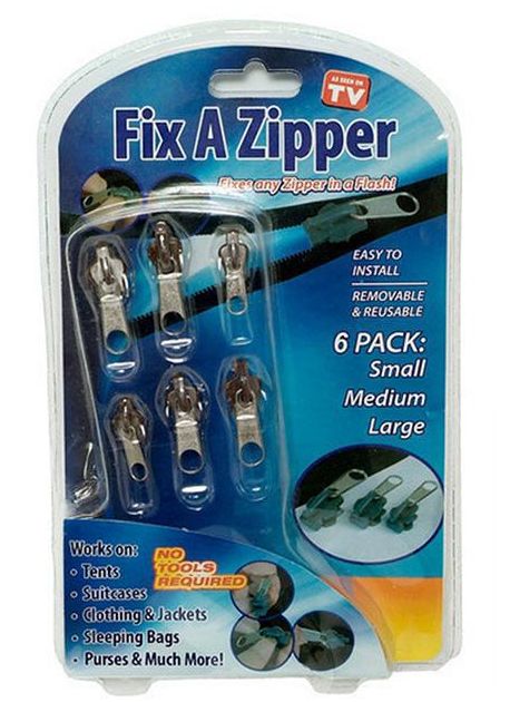 6Pcs Zipper Repair Kit Universal Instant Zipper Repair Replacement Zipper