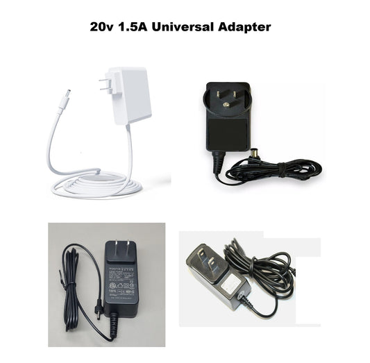 Universal 20V 1.5A Power Supply Adapter Charger with 4mm DC Jack | 1.5 Meter Cable | Reliable AC/DC Adapter