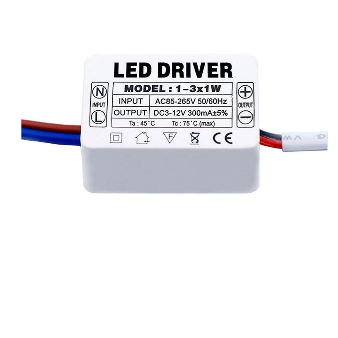 LED Driver 1-3x1W LED Power Supply Adjustment Unit AC 85-265V to DC 3-12V 300mA Transformer Driver for LED Lights