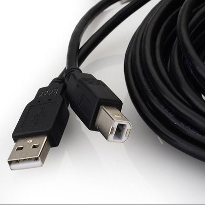 USB Printer Cable, USB 2.0 A to B Lead. Compatible with printers and scanners and all other USB A/B devices, Black USB Cable