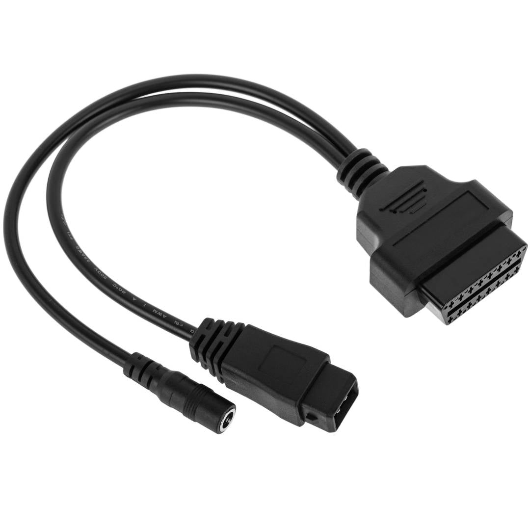 Diagnostic cable OBD2 2 pin male and DC female connector compatible with vehicles of the PSA Group full pinout - image 1
