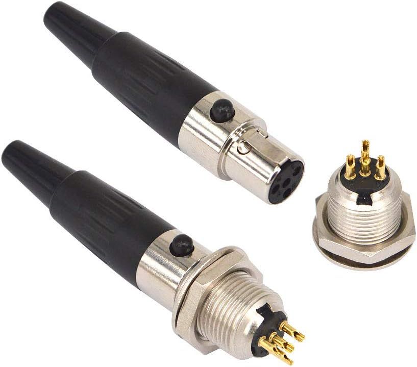 Mini XLR TA4F 4Pin Female Audio Connector Microphone Cable Socket Adapter Mini XLR Jack - image 3