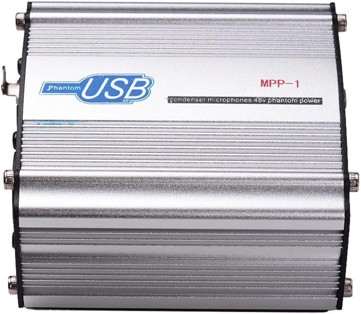 48V Phantom Power Supply for Condenser Microphone – USB Powered XLR Phantom Power Box