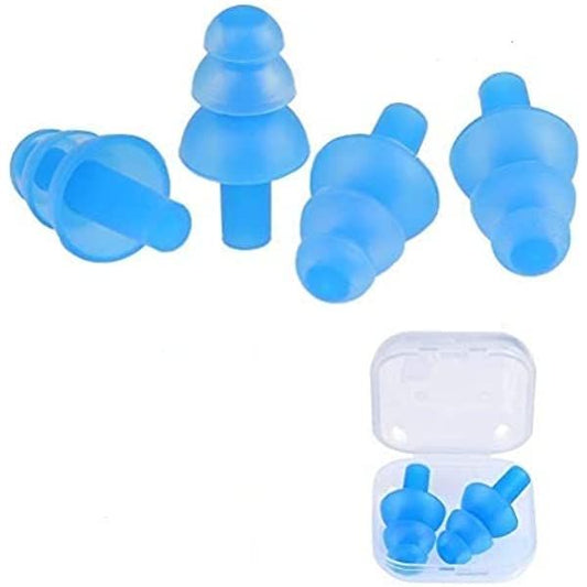 Ear SiliconePlugs for Swimming with Carry Case Noise Reduction for Learning, Hearing Protection, Concerts, Airplanes, Shooting for Woman, Man, Kid