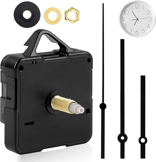 Quartz Clock Mechanism Kit High Torque Long Shaft – Silent DIY Wall Clock Movement Replacement Parts for Home Office Decor