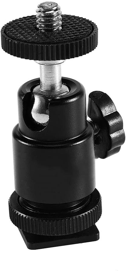 1PCS Camera Tripod Hot Shoe Adapter with 1/4" Ball Head Mount | Universal Bracket Holder for DSLR, LED Light & Microphone | Budget-Friendly Camera Accessory