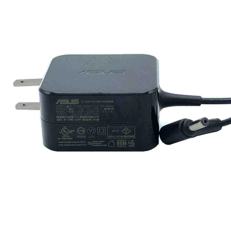 🔌 Asus Genuine AC/DC Wall Adapter – 33W Power Supply | 19V 1.75A | 4.0 mm × 1.0 mm Pin  Model: AD890326