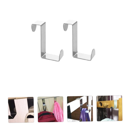 2 PCS Z-Type Door Hooks – Multi-Purpose Z Shape Hanger for Cupboard, Drawer & Door Organizer | Space-Saving Hanging Hooks