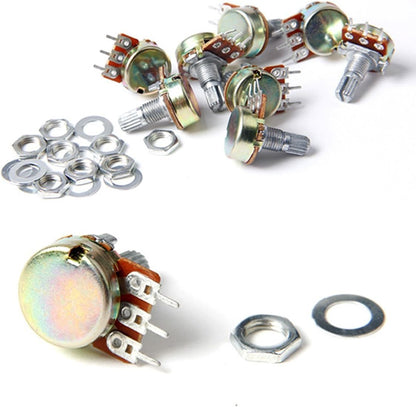 B10K 10K Ohm Rotary Potentiometer Switch – Single Linear Taper 3-Pin Adjustable Dimmer Wall Control Knob