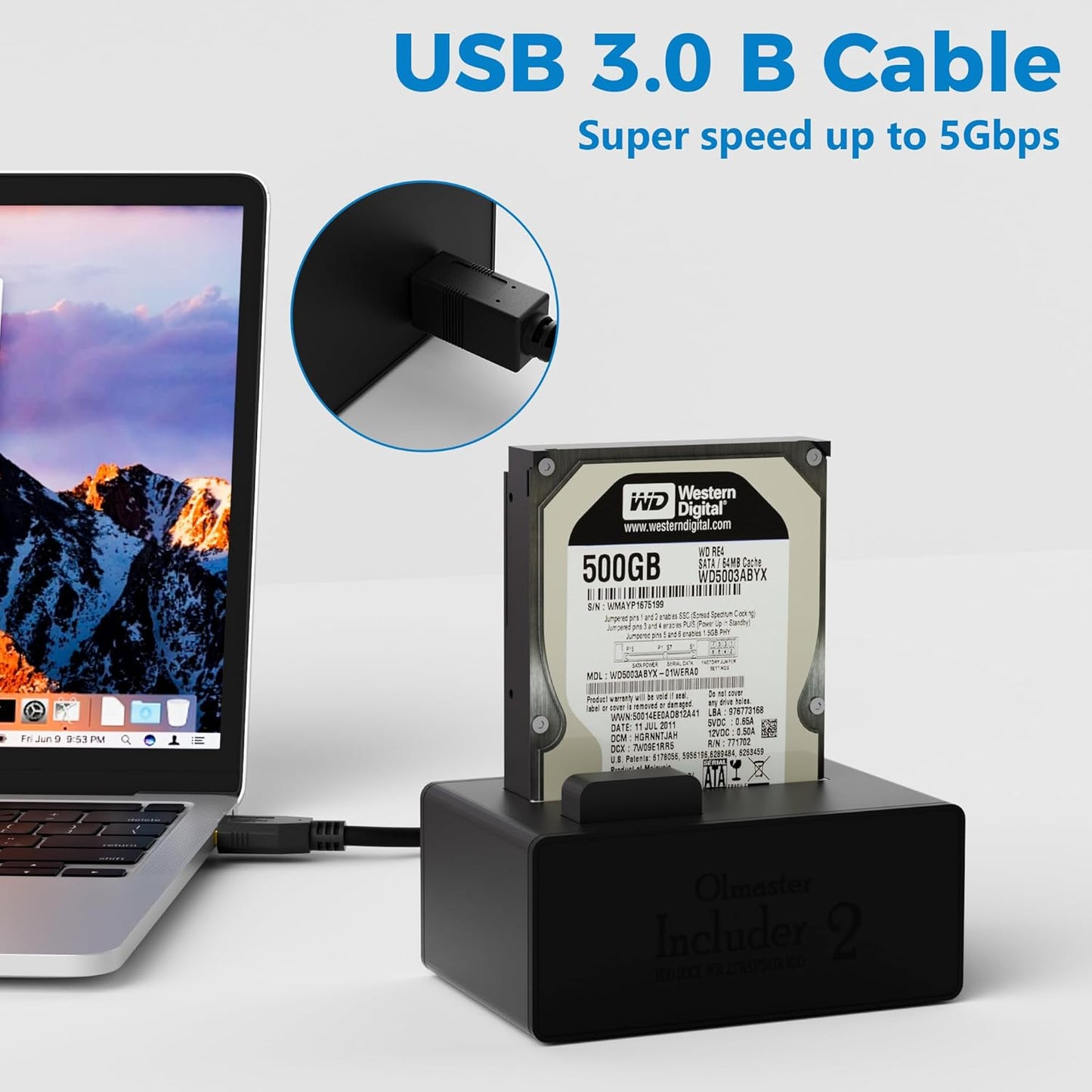 1.5 Meter USB 3.0 Type-A to USB B Cable – High Speed Printer & External Hard Drive Cable with Gold-Plated Connectors