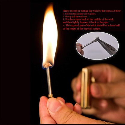 1 PCS Permanent Match Emergency Lighter Black | Metal Matchstick Fire Starter Keychain Reusable Survival Striker Kit for Camping & Hiking