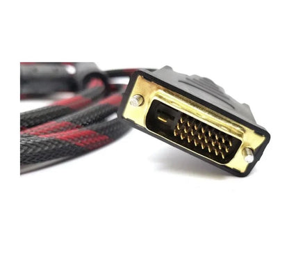 Branded HDMI to DVI Cable 2M (24+1 Pin) – Full HD 1080p Gold Plated Connector | Premium Quality Video Converter Cable