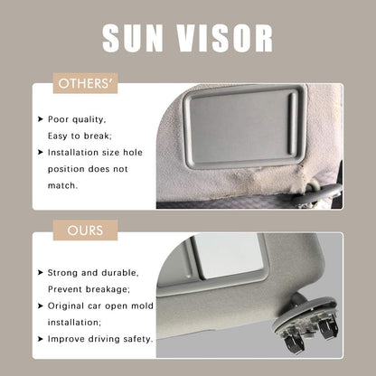 Left Driver Side Sun Visor Replacement for Toyota Camry 2007–2011 | Beige Sunshade Without Sunroof | Camry Hybrid Compatible