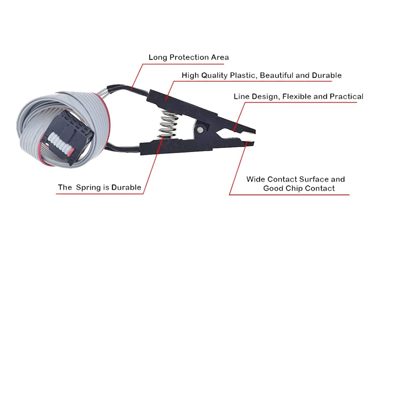 SOIC8 SOP8 EEPROM Test Clip 4+4 Pin Female to Male Adapter for 93CXX / 25CXX / 24CXX IC Programming & BIOS Flashing
