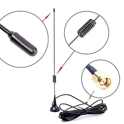 Authentic GSM FCT External Antenna 11 Meter Cable – 800–960MHz & 1880–1930MHz SMA Male High Gain Signal Booster Antenna for Router, Modem, CCTV & Wireless Devices | Pack of 1