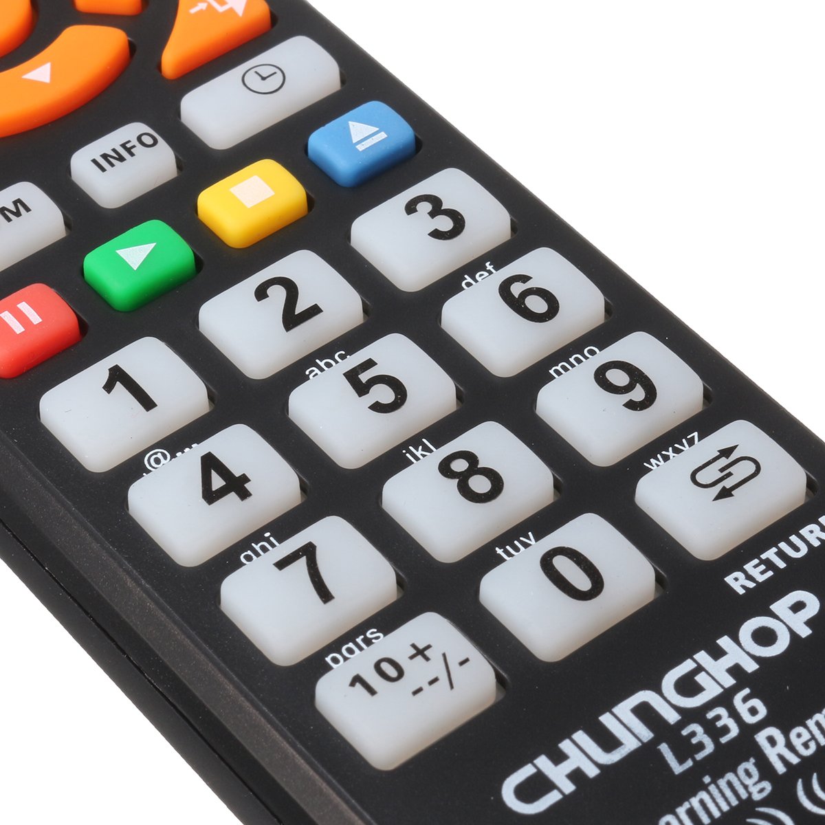 CHUNGHOP L336 Universal Learning Remote Control – Smart IR Learning Controller for TV, CBL, DVD, SAT, VCD, CD & Hi-Fi Systems
