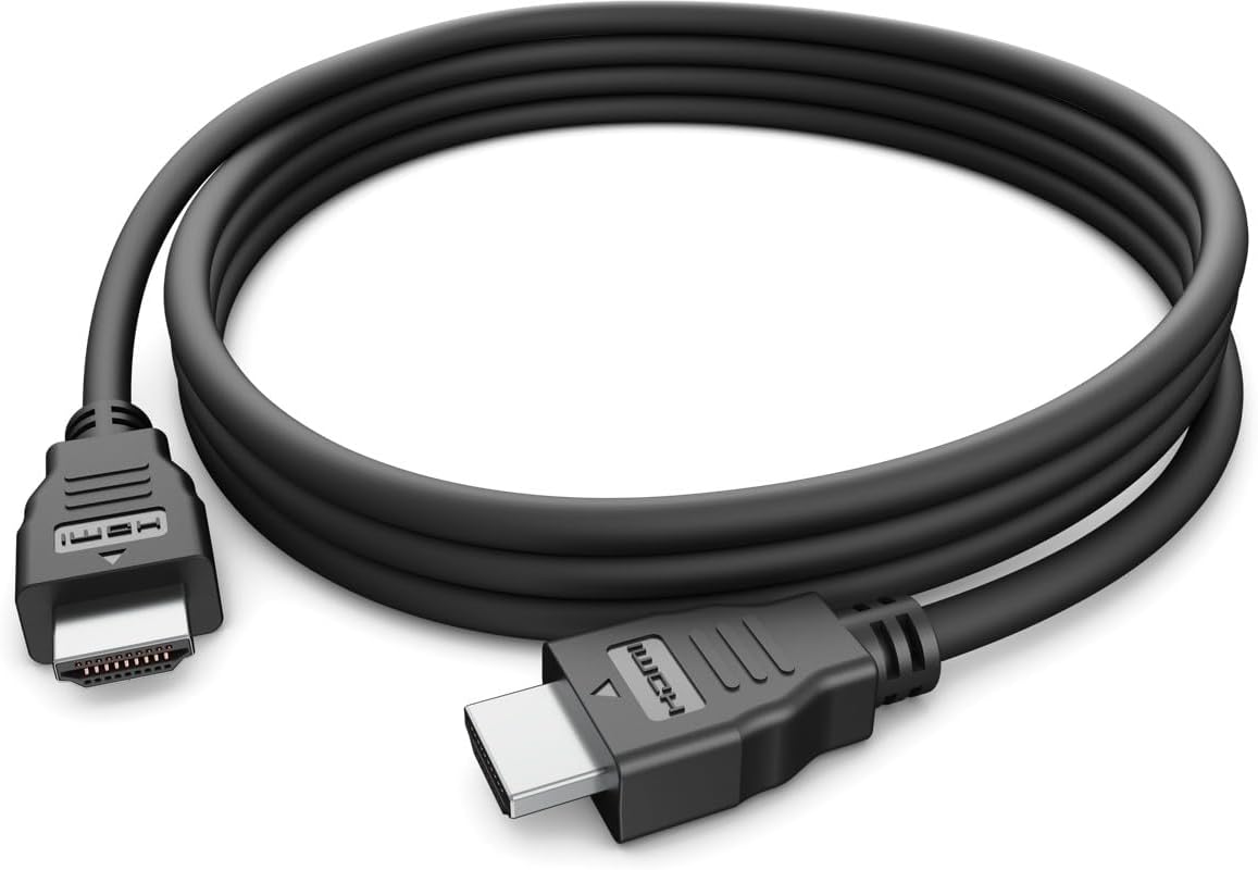 HDMI 2.0 Cable 1.5M Black – 4K & 5K @60Hz High-Speed HDMI Cable with Ethernet, Male to Male Plug & Play Audio Video Cable
