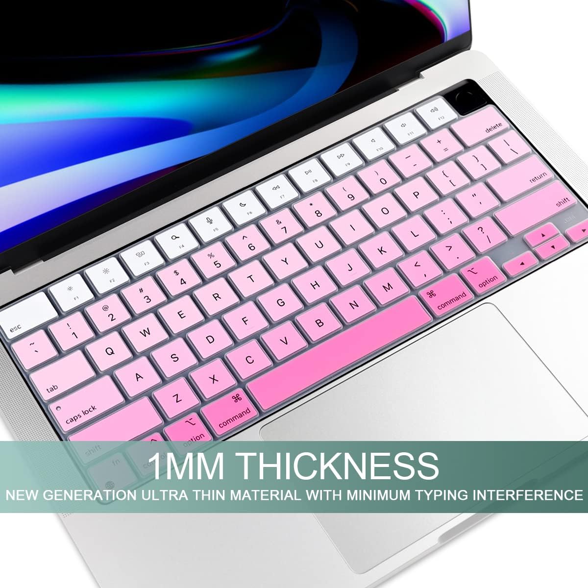 Gradient Keyboard Cover for MacBook Pro 14”/16” & MacBook Air 13” | Ultra-Thin TPU, Spill & Dust Protection