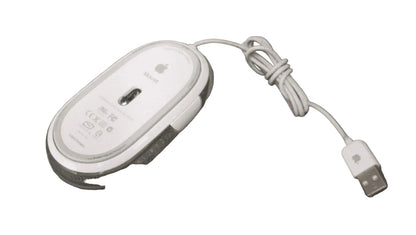Apple Pro Mouse Optical USB M5769 – Vintage Wired One-Button Mouse for Mac & PC | Classic Apple Retro Design | Plug & Play USB Mouse
