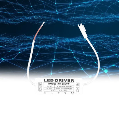Lighting Driver LED Power Driver ABS 18-25x1W Constant Current 300mA LED Driver Transformer AC 85-265V to 54-87V DC