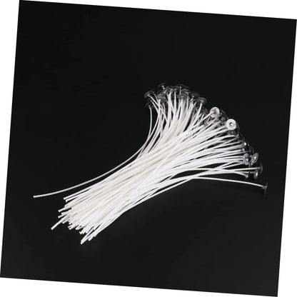 10 pcs Low Smoke Cotton Candle Wicks 8cm – Natural Lead-Free & Zinc-Free Candle Wicks for DIY Soy, Gel & Paraffin Wax Making