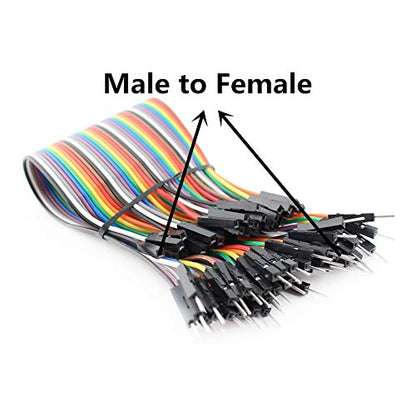 5 pcs 30cm Leanth Multicolored Jumper Wires Kit  Breadboard Ribbon Cables for Arduino Raspberry Pi DIY Projects
