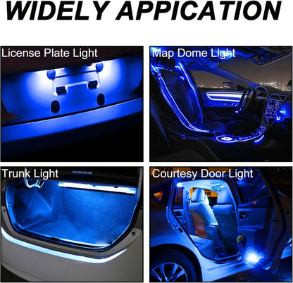 2 pcs T10 194 168 Blue LED Dashboard Instrument Light Bulbs – Super Bright 12V 8-SMD LED Gauge Cluster & Instrument Panel Lights for Car Interior