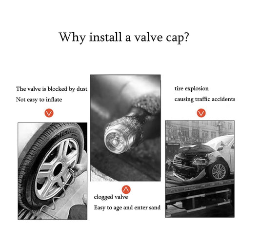 4 Pcs Tire Valve Caps for Opel Meriva – Durable Tyre Valve Dust Caps, Leak-Proof Air Valve Stem Covers for Car Tyres