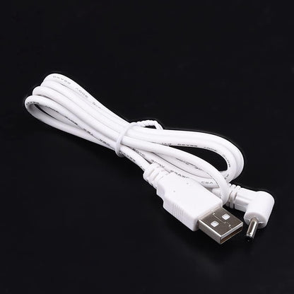 USB Male to 3.3mm Power Cable 1 Meter – 90° Angle Jack 5V 24USB Male to 3.3mm Power Cable 1 Meter – 90° Angle Jack 5V 24AWG White Charging Cable for 3.3mm DevicesAWG White Charging Cable for 3.3mm Devices