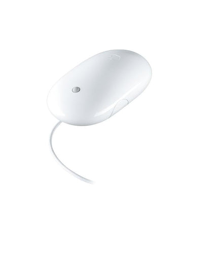 Branded Apple Mighty Mouse A1152 USB Wired30 cm Optical Mouse – 360° Scroll Ball, Multi-Button Touch Design for Mac & Windows (White)